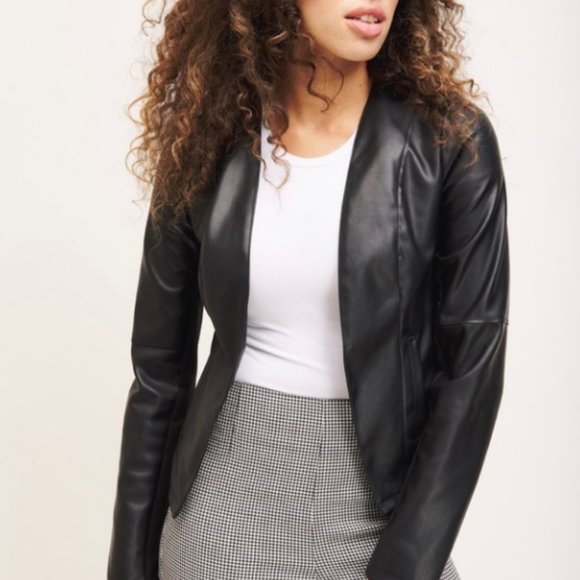 Dynamite faux leather jacket in olive green - XS - Picture 2 of 4